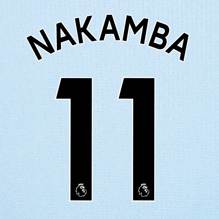 2019 2020 ASTON VILLA NAKAMBA 11 WHITE AWAY OFFICIAL PLAYER SIZE NAME SET
