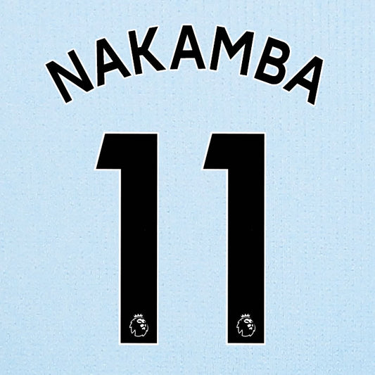 2019 2020 ASTON VILLA NAKAMBA 11 WHITE AWAY OFFICIAL PLAYER SIZE NAME SET