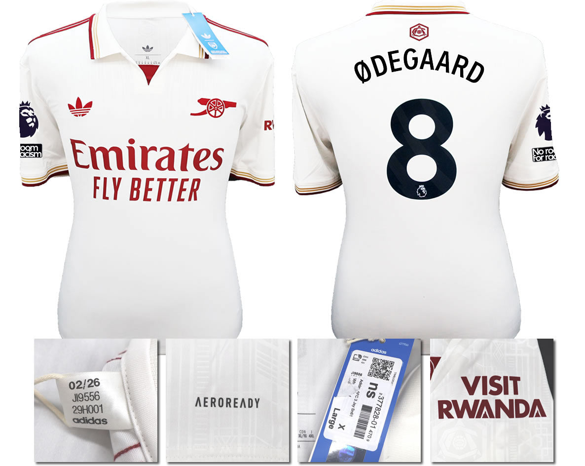 BNWT 2025/2026 ARSENAL F.C. ADIDAS 3RD SHIRT ODEGAARD 8