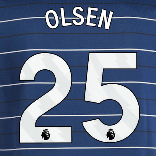 2024 2025 OFFICIAL ASTON VILLA OLSEN 25 3RD PLAYER SIZE NAME SET