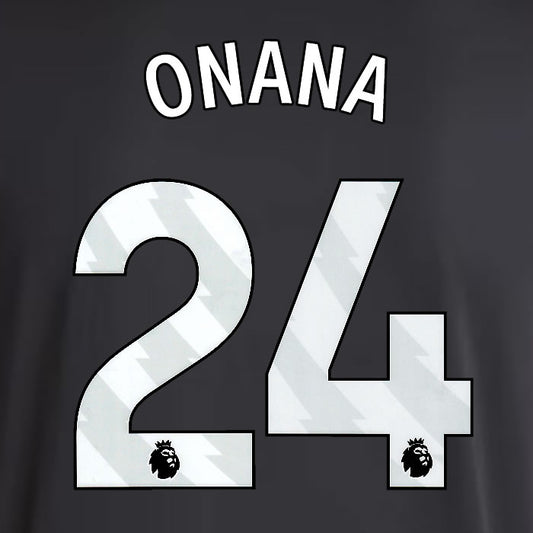 2025 2026 ASTON VILLA ONANA 24 OFFICIAL WHITE AWAY PLAYER SIZE NAMESET