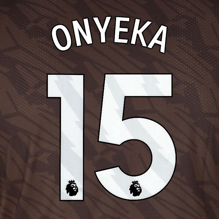 2025 2026 BRENTFORD ONYEKA 15 WHITE AWAY PLAYER SIZE NAME SET