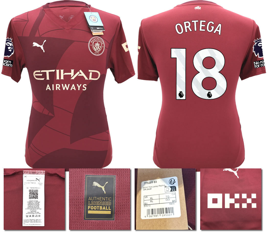 BNWT 2024 2025 MAN CITY PUMA THIRD ORTEGA 18 FOOTBALL SHIRT
