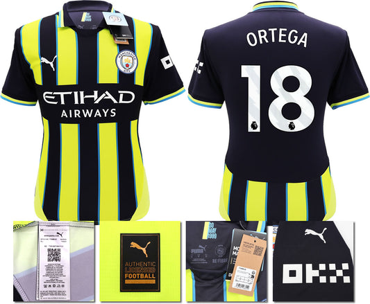 BNWT 2024 2025 MAN CITY PUMA AWAY ORTEGA 18 FOOTBALL SHIRT