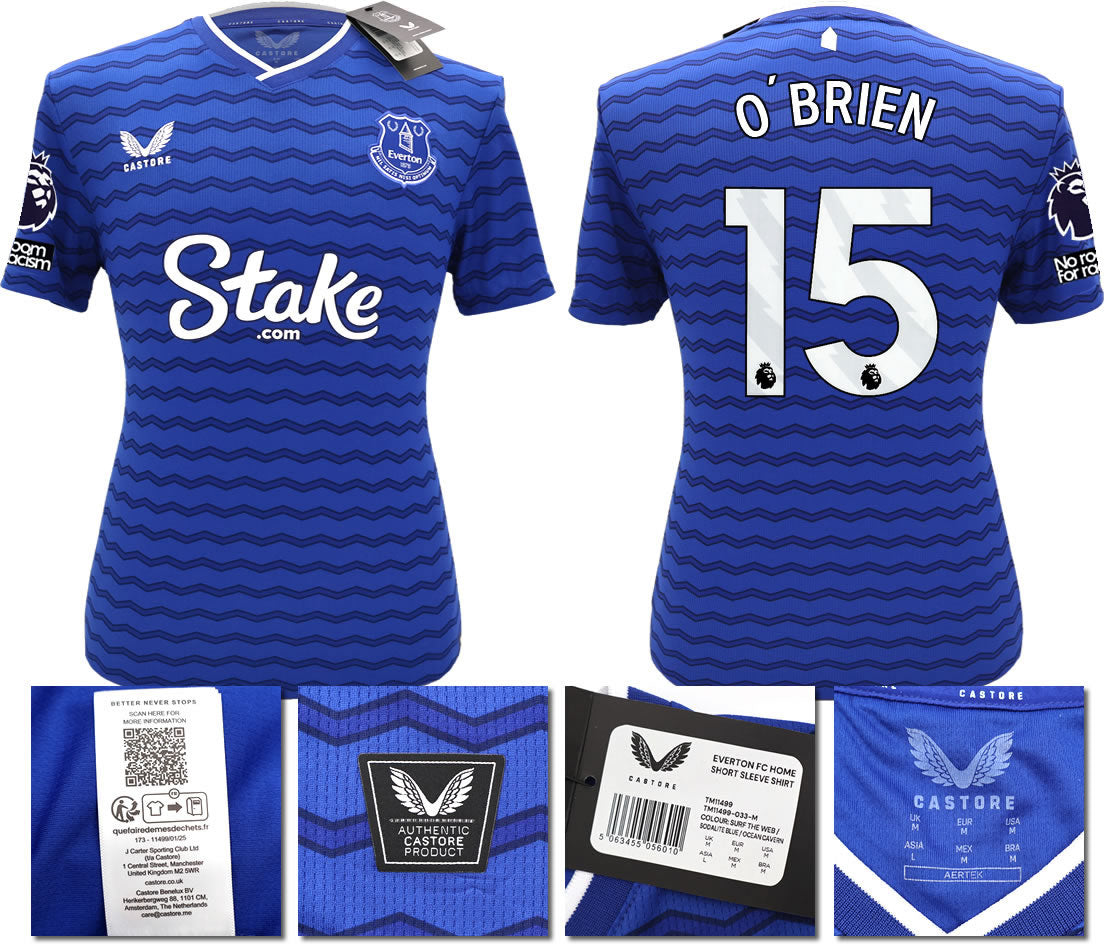 BNWT 2025/26 EVERTON FC HOME SHIRT O'BRIEN 15