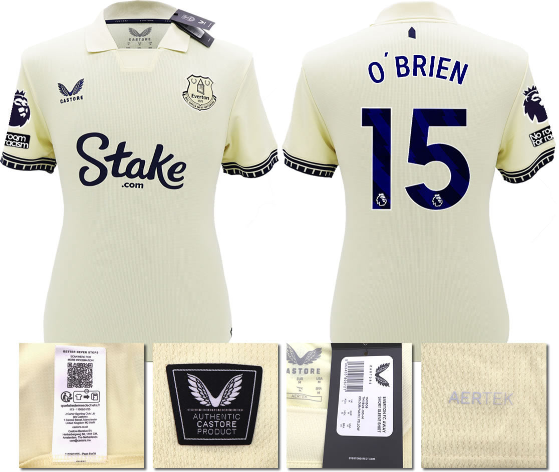 BNWT 2025/26 EVERTON FC AWAY SHIRT O'BRIEN 15