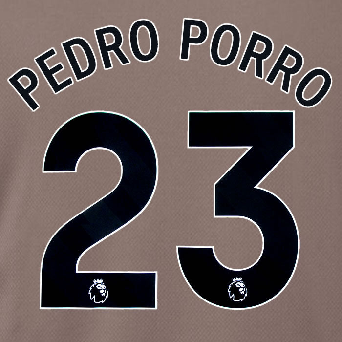 2023 2024 OFFICIAL TOTTENHAM HOTSPUR PEDRO PORRO 23 3RD PLAYER SIZE NAME SET