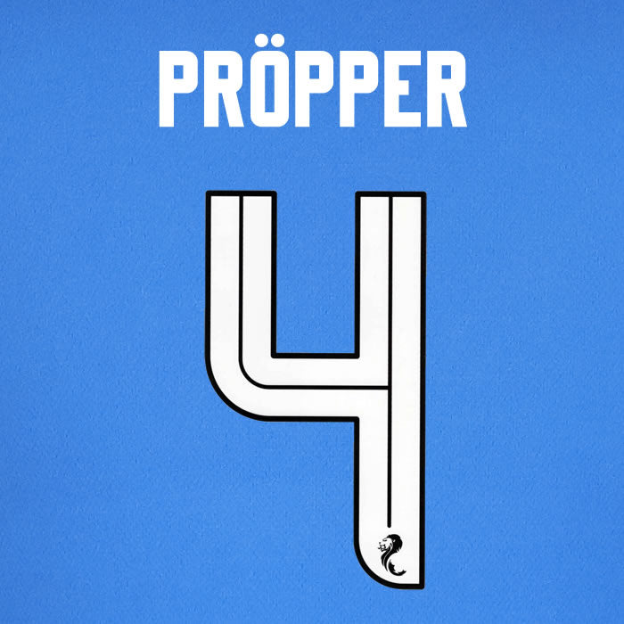 2024 2025 Rangers PRÖPPER 4 WHITE HOME OFFICIAL PLAYER SIZE NAMESET