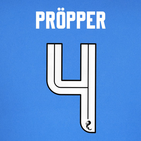 2024 2025 Rangers PRÖPPER 4 WHITE HOME OFFICIAL PLAYER SIZE NAMESET
