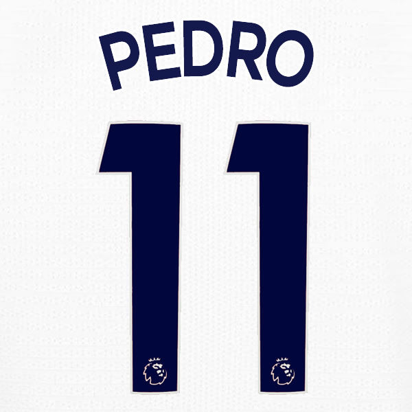 2019 2020 CHELSEA PEDRO 11 WHITE AWAY OFFICIAL PLAYER SIZE NAME SET
