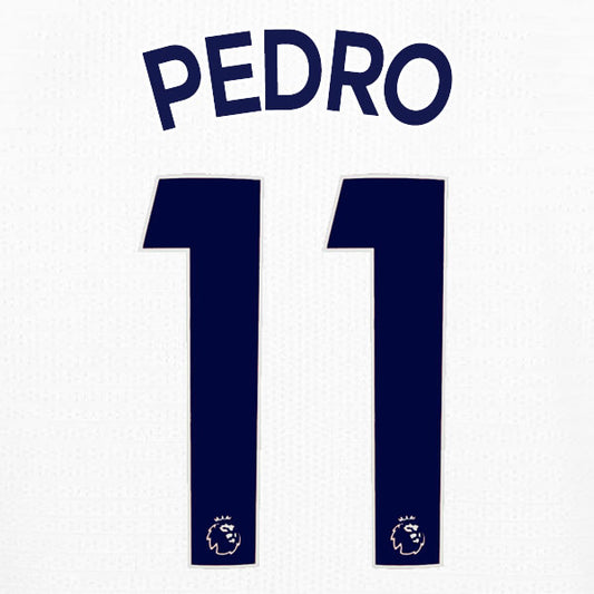 2019 2020 CHELSEA PEDRO 11 WHITE AWAY OFFICIAL PLAYER SIZE NAME SET