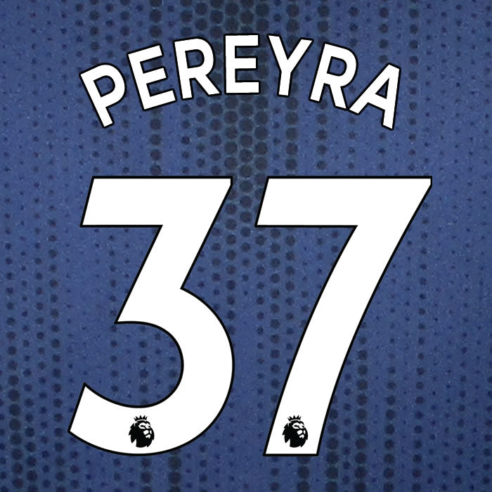 2019 2020 WATFORD PEREYRA 37 WHITE AWAY OFFICIAL PLAYER SIZE NAME SET