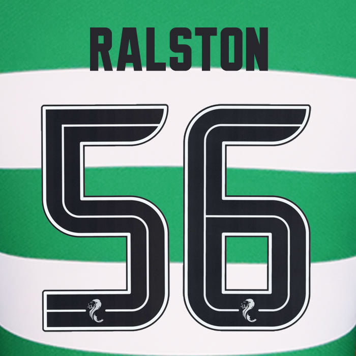 2024 2025 Celtic RALSTON 56 WHITE HOME OFFICIAL PLAYER SIZE NAMESET