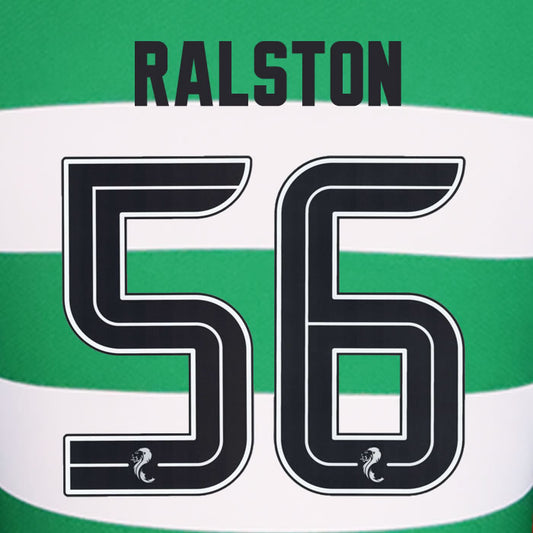 2024 2025 Celtic RALSTON 56 WHITE HOME OFFICIAL PLAYER SIZE NAMESET