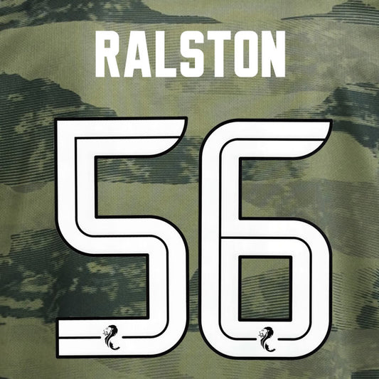 2024 2025 Celtic RALSTON 56 WHITE 3RD OFFICIAL PLAYER SIZE NAMESET