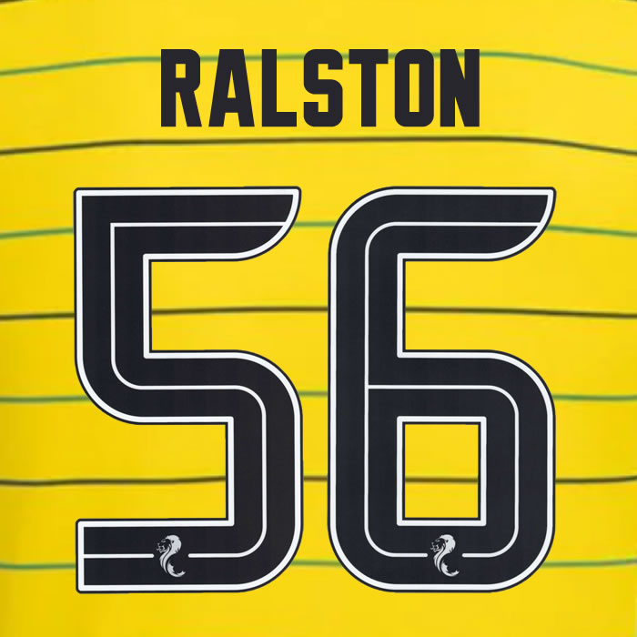 2024 2025 Celtic RALSTON 56 WHITE AWAY OFFICIAL PLAYER SIZE NAMESET