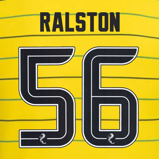 2024 2025 Celtic RALSTON 56 WHITE AWAY OFFICIAL PLAYER SIZE NAMESET