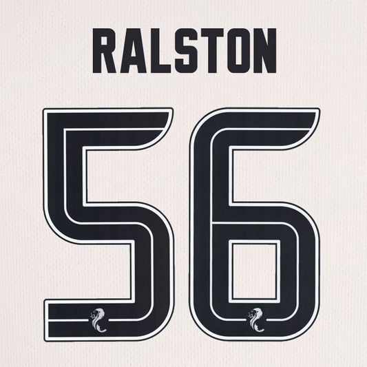 2025 2026 Celtic RALSTON 56 WHITE 3RD OFFICIAL PLAYER SIZE NAMESET