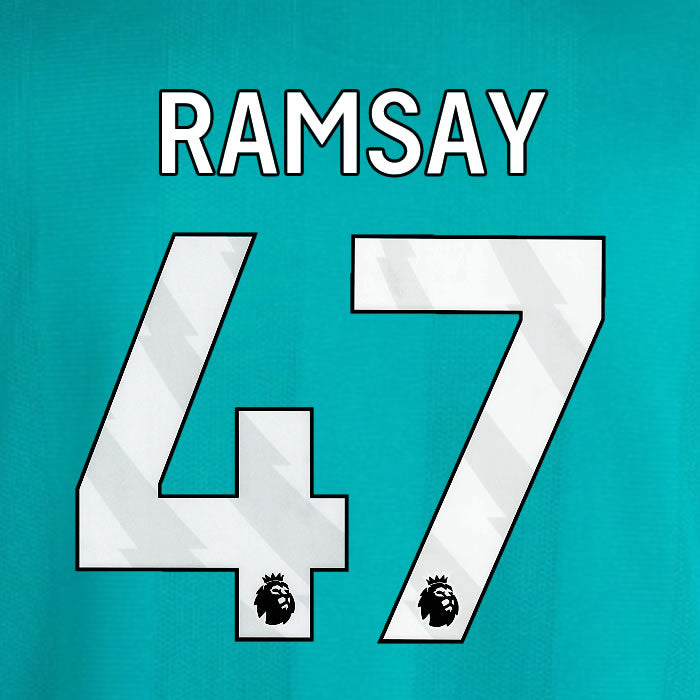 2025 2026 OFFICIAL LIVERPOOL RAMSAY 47 WHITE 3RD PLAYER SIZE NAMESET