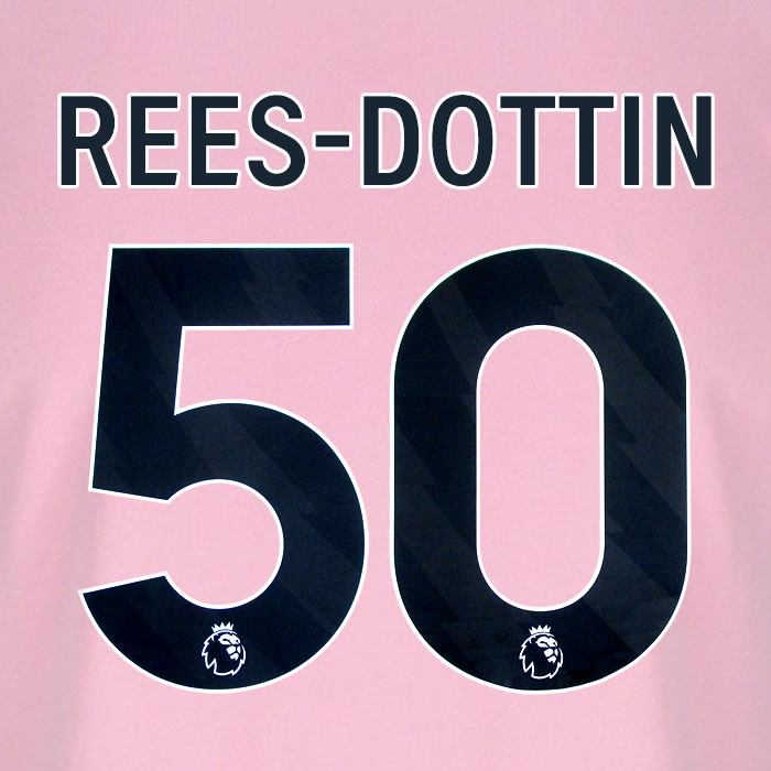 2025 2026 BOURNEMOUTH REES-DOTTIN 50 BLACK 3RD PLAYER SIZE NAME SET
