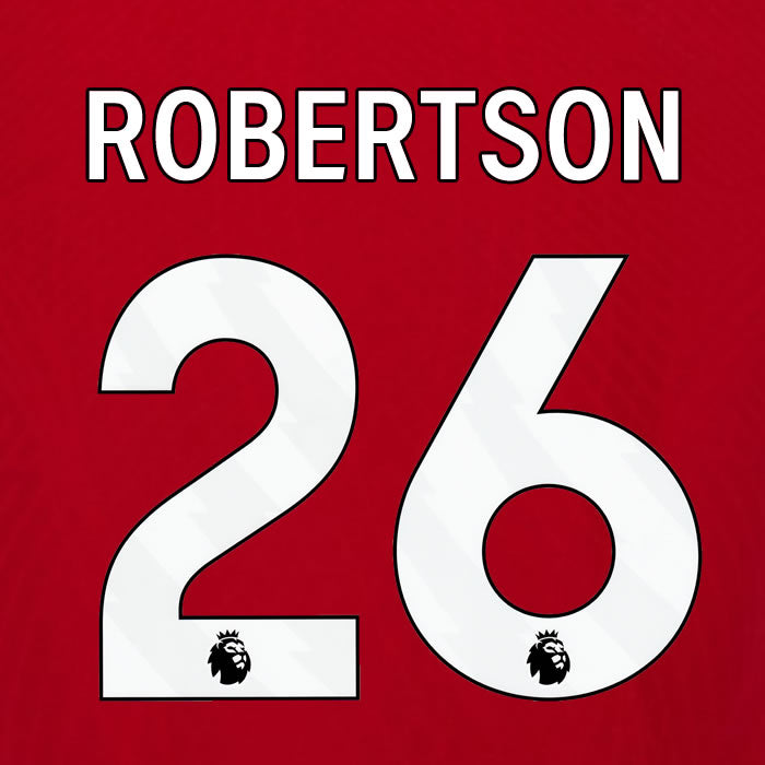 2023 2024 OFFICIAL LIVERPOOL ROBERTSON 26 HOME PLAYER SIZE NAME SET
