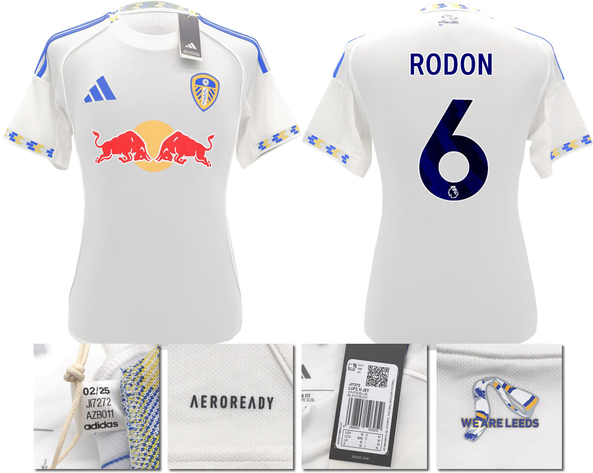 BNWT 2025/2026 Leeds United FC adidas RODON 6 Home Shirt – Official Player Options Available