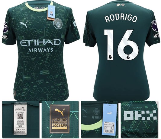 BNWT 2025 2026 MAN CITY PUMA 4TH RODRIGO 16 FOOTBALL SHIRT