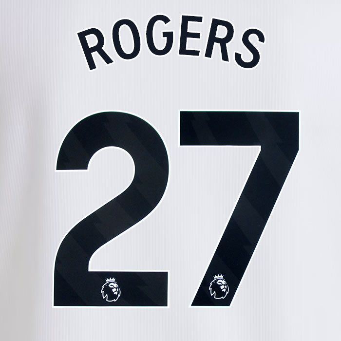 2024 2025 OFFICIAL ASTON VILLA ROGERS 27 AWAY PLAYER SIZE NAME SET