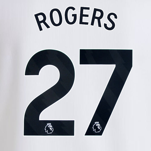2024 2025 OFFICIAL ASTON VILLA ROGERS 27 AWAY PLAYER SIZE NAME SET