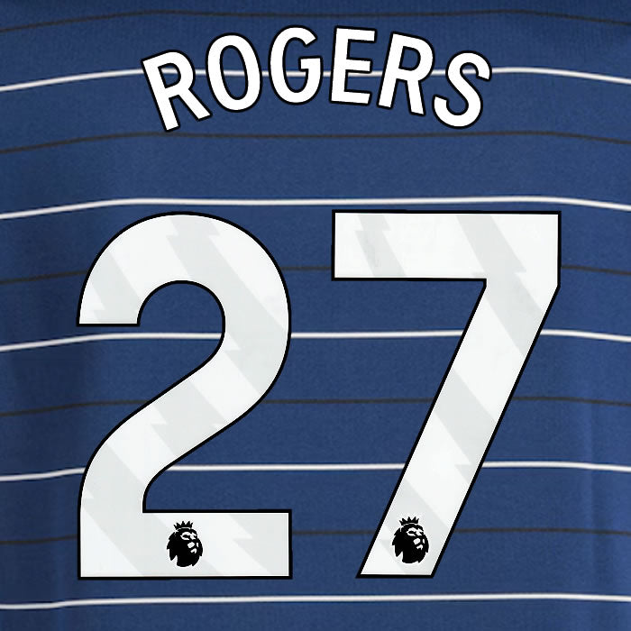 2024 2025 OFFICIAL ASTON VILLA ROGERS 27 3RD PLAYER SIZE NAME SET