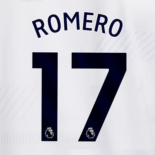 2023 2024 OFFICIAL TOTTENHAM HOTSPUR ROMERO 17 HOME PLAYER SIZE NAME SET
