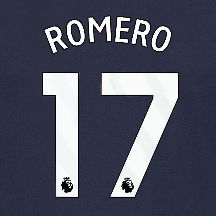 2023 2024 OFFICIAL TOTTENHAM HOTSPUR ROMERO 17 AWAY PLAYER SIZE NAME SET
