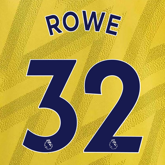 2019 2020 ARSENAL SMITH ROWE 32 WHITE AWAY OFFICIAL PLAYER SIZE NAME SET