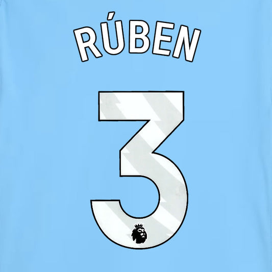 2025 2026 MANCHESTER CITY DIAS 3 WHITE HOME PLAYER SIZE NAME SET