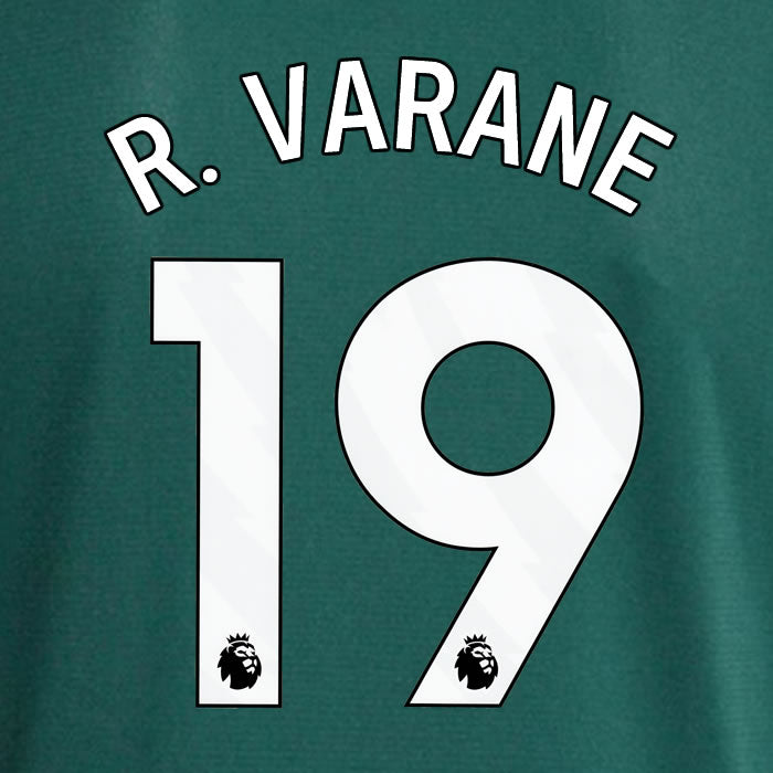 2023 2024 OFFICIAL MANCHESTER UNITED R. VARANE 19 AWAY PLAYER SIZE NAME SET