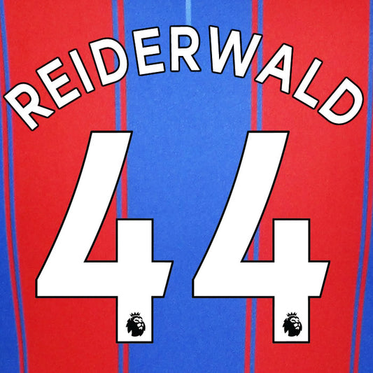 2019 2020 CRYSTAL PALACE RIEDEWALD 44 WHITE HOME OFFICIAL PLAYER SIZE NAME SET