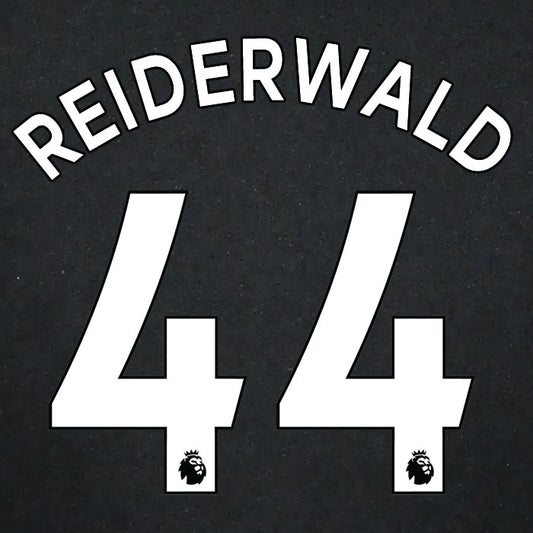 2019 2020 CRYSTAL PALACE RIEDEWALD 44 WHITE AWAY OFFICIAL PLAYER SIZE NAME SET
