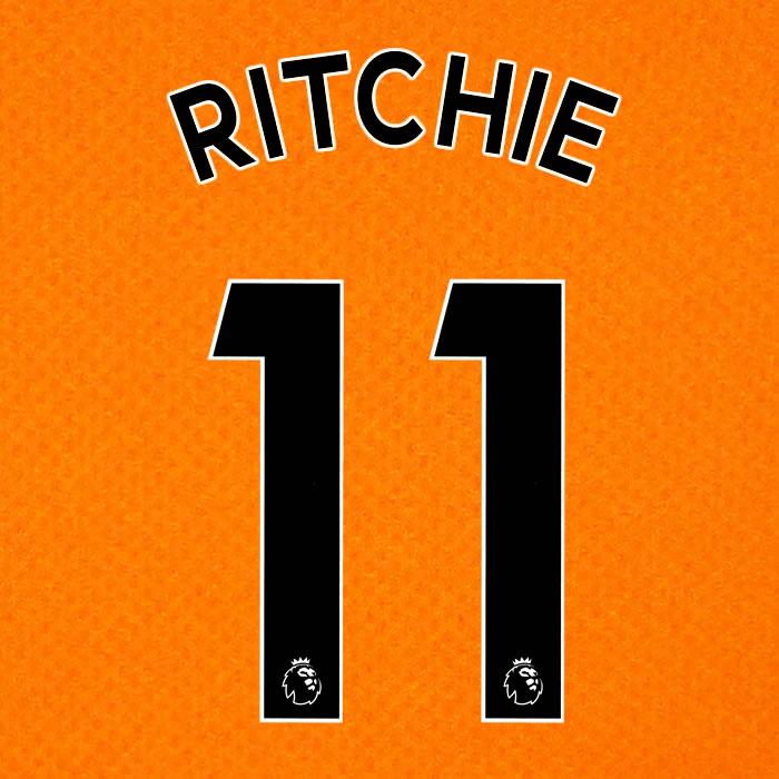 2019 2020 NEWCASTLE UNITED RITCHIE 11 WHITE 3RD OFFICIAL PLAYER SIZE NAME SET