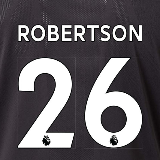 2019 2020 LIVERPOOL ROBERTSON 26 WHITE AWAY OFFICIAL PLAYER SIZE NAME SET