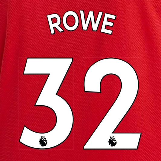 2019 2020 ARSENAL SMITH ROWE 32 WHITE HOME OFFICIAL PLAYER SIZE NAME SET