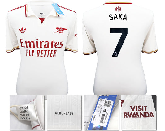 BNWT 2025/2026 ARSENAL F.C. ADIDAS 3RD SHIRT SAKA 7