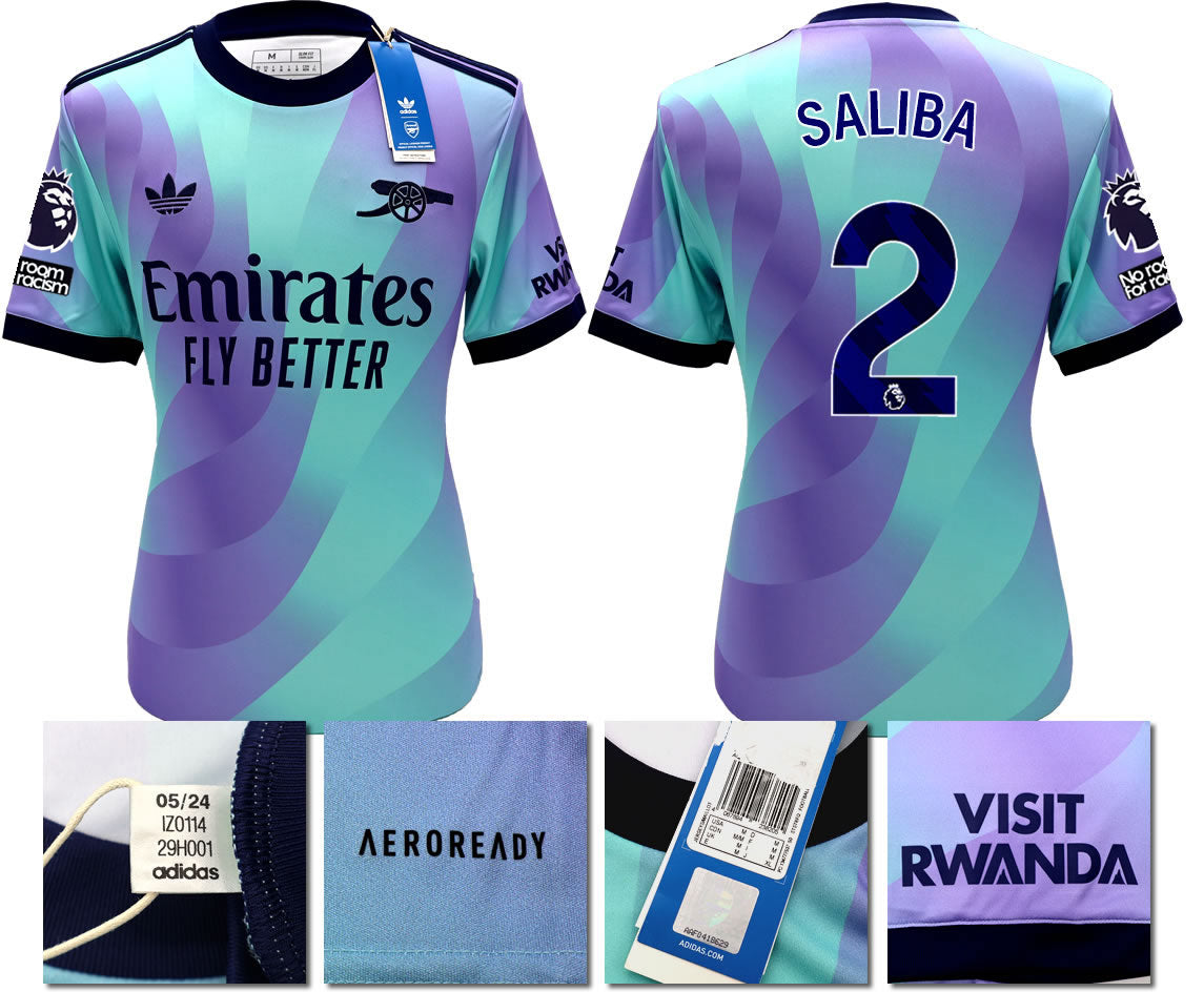 BNWT 2024/2025 ARSENAL F.C. ADIDAS 3RD SHIRT SALIBA 2