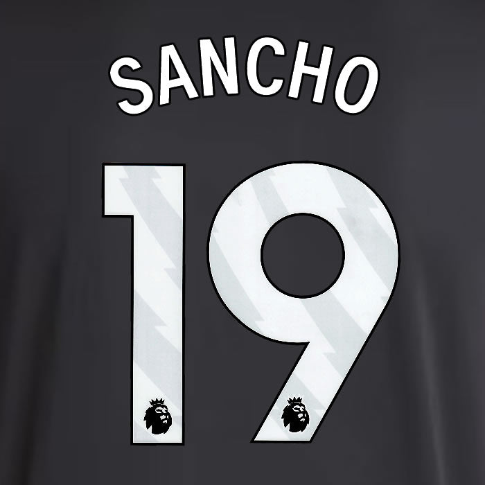 2025 2026 ASTON VILLA SANCHO 19 OFFICIAL WHITE AWAY PLAYER SIZE NAMESET
