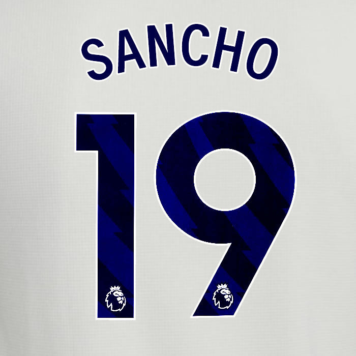 2025 2026 ASTON VILLA SANCHO 19 OFFICIAL BLUE 3RD PLAYER SIZE NAMESET