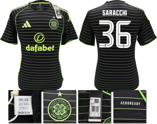BNWT 2025/26 CELTIC FC AWAY SHIRT SARACCHI 36