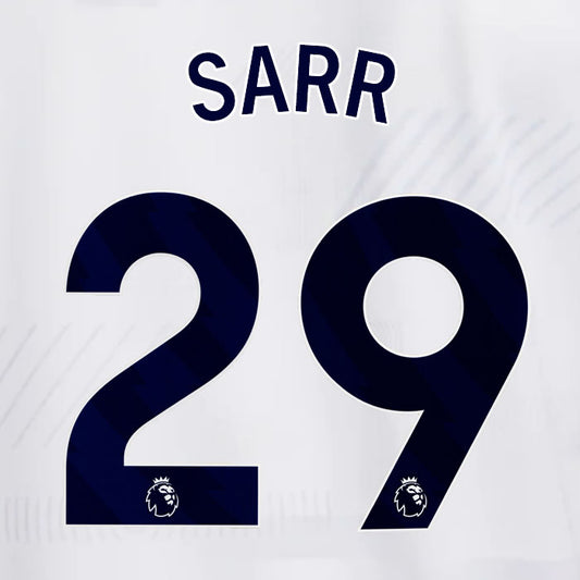 2023 2024 OFFICIAL TOTTENHAM HOTSPUR SARR 29 HOME PLAYER SIZE NAME SET