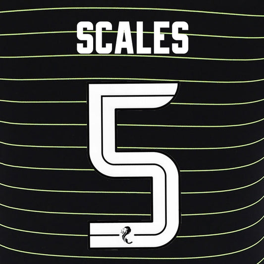 2025 2026 Celtic SCALES 5 WHITE AWAY OFFICIAL PLAYER SIZE NAMESET
