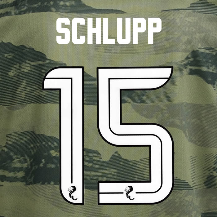2024 2025 Celtic SCHLUPP 15 WHITE 3RD OFFICIAL PLAYER SIZE NAMESET