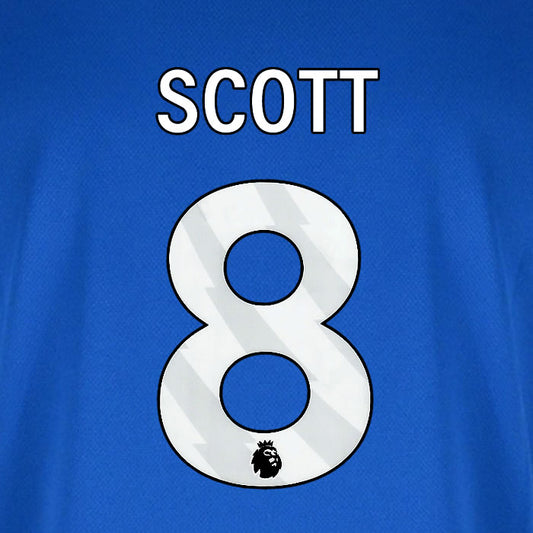 2025 2026 BOURNEMOUTH SCOTT 8 WHITE AWAY PLAYER SIZE NAME SET
