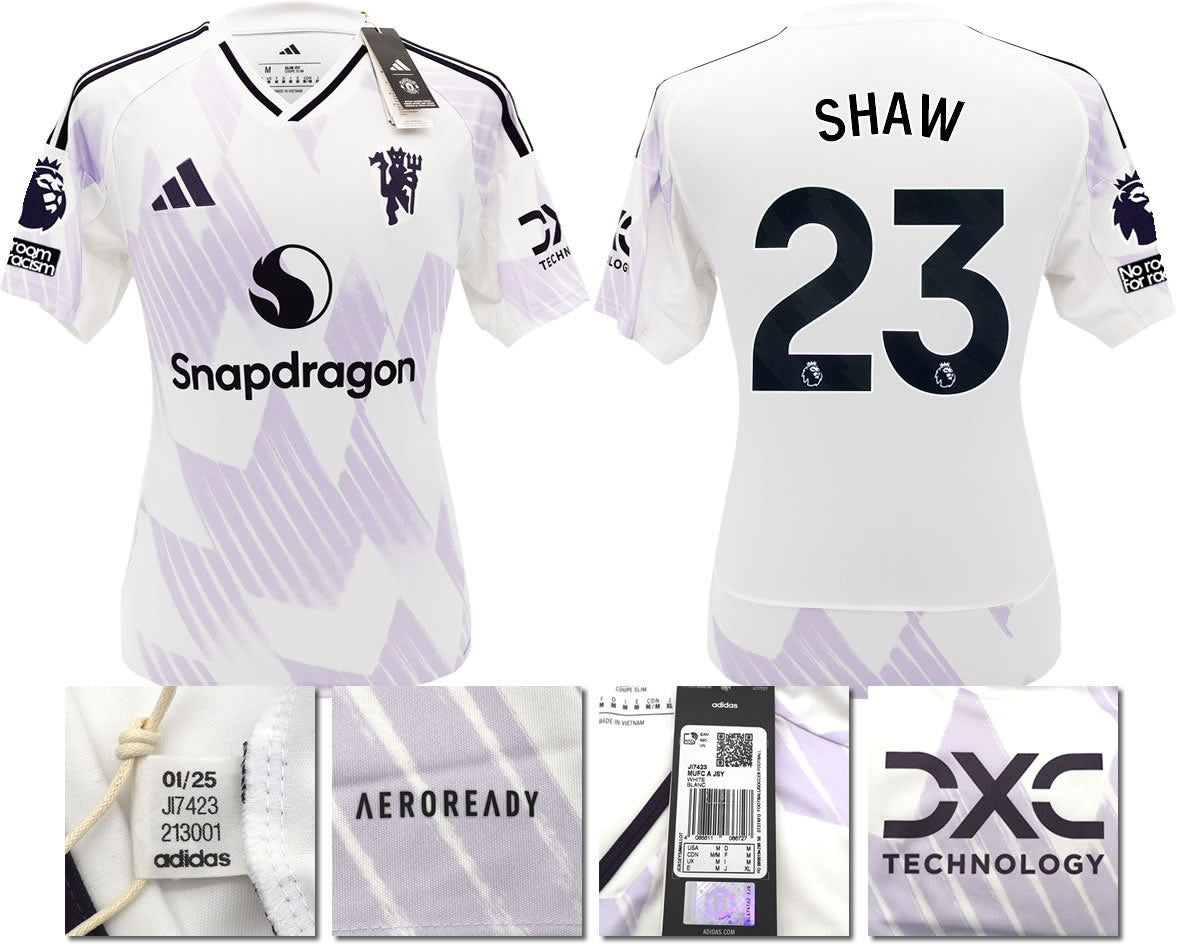 BNWT 2025 2026 MANCHESTER UNITED ADIDAS AWAY SHIRT SHAW 23 MEN'S